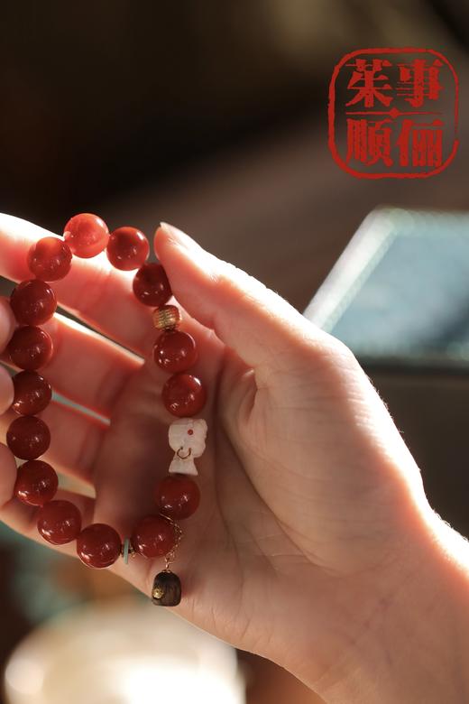 【茱事顺俪】南红白度母沉香手串 商品图7
