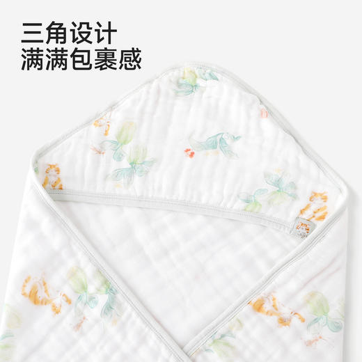 【商场同款】英氏婴儿纱布浴巾纯棉六层纱布吸水裹巾新生儿洗澡巾 商品图3