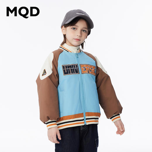 【秒】【MQD】男童潮酷贴布绣保暖舒适棒球领羽绒服 商品图4