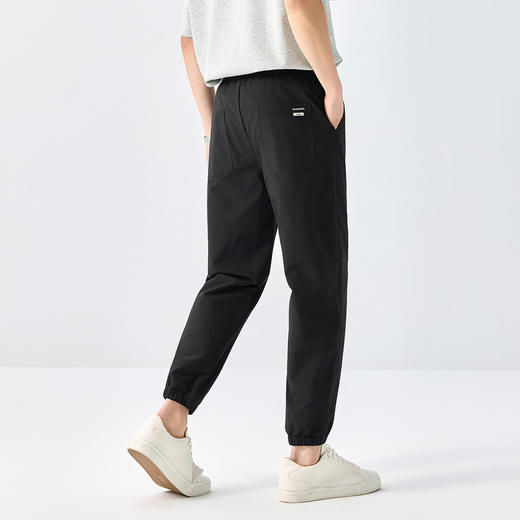GXG男装25夏季时尚撞色抽绳舒适松紧腰简约百搭男式束脚长裤K&C 商品图3