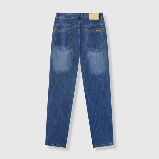 GXG男装25夏季时尚简约清爽透气舒适柔软高腰宽松男式直筒牛仔裤K&C 商品图3