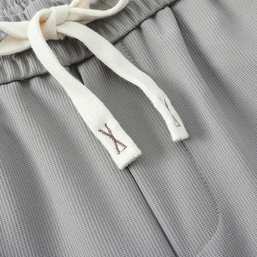 GXG男装25夏季舒适松紧腰系绳直筒裤纯色百搭薄款垂顺男式休闲裤K&C 商品图7