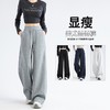 【显瘦显高❗️拒绝臃肿】美式运动裤女2025秋冬新款高腰宽松加绒休闲卫裤窄版弯刀阔腿裤 商品缩略图0