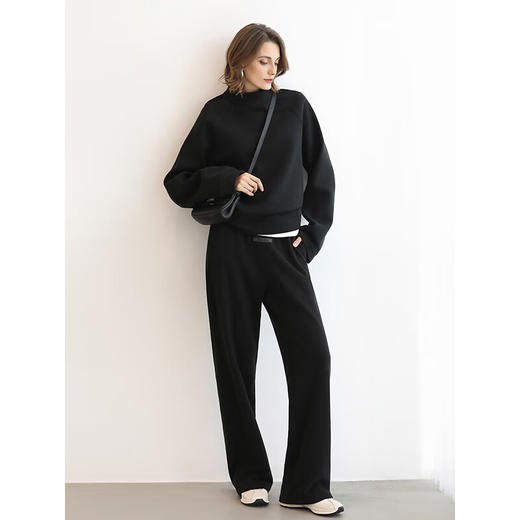 COCOBELLA抗静电拉绒立领卫衣女发热保暖半高领上衣SE3013-3 商品图2