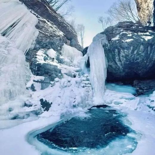 周末1天【鳌鱼沟穿越68元】踏冰而行看野冰瀑の鳌鱼沟-东湖林11公里徒步穿越 商品图1