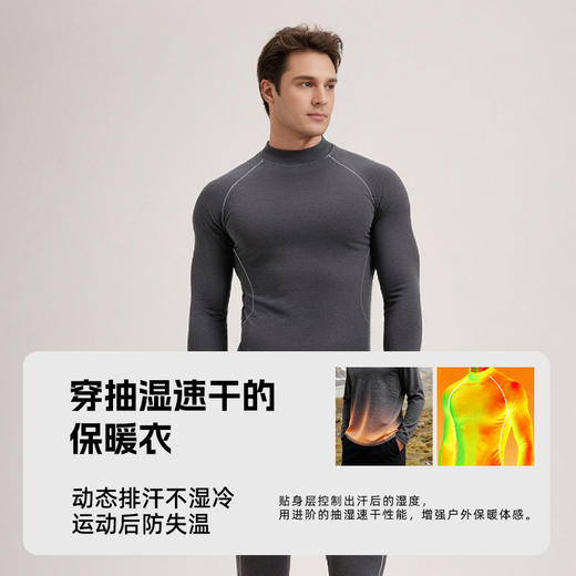 【爱mu同源】成人款运动抽湿速干暖暖衣男女同款 乐人家族 商品图4
