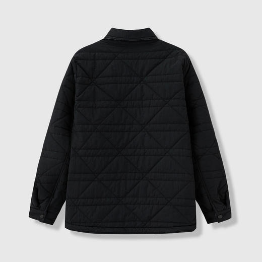 GXG男装25冬季简约菱形格图案轻便保暖绗线翻领夹克男式短款棉服K&C 商品图1