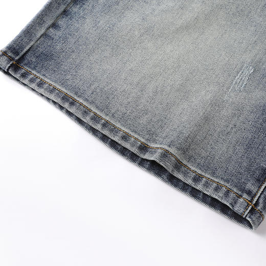 GXG男装25夏季时尚猫须休闲百搭薄款直筒男式牛仔五分短裤K&C 商品图10