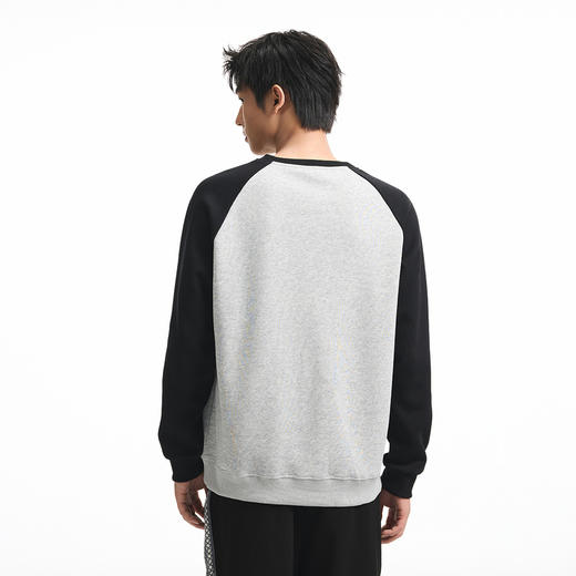 GXG男装秋季时尚撞色拼接套头圆领插肩袖男式长袖休闲卫衣K&C 商品图2