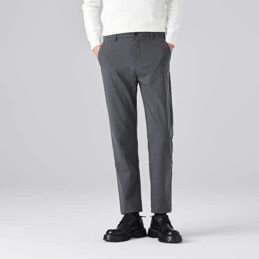 GXG男装秋季时尚百搭舒适微弹商务通勤男士休闲直筒长裤K&C 商品图5