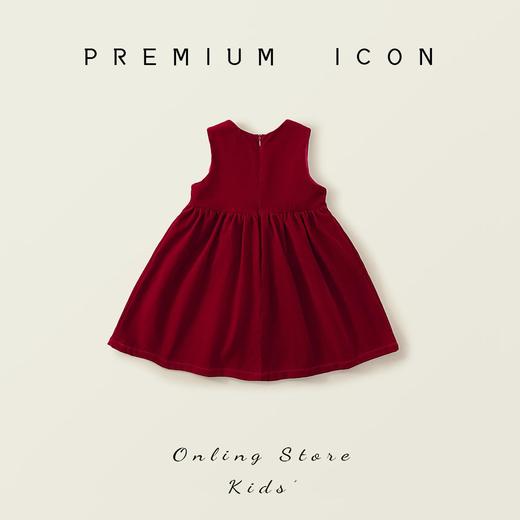Hania2026年新年 女童新年丝绒无袖连衣裙秋冬新款宝宝韩版红色A字公主裙90-140★ 商品图3