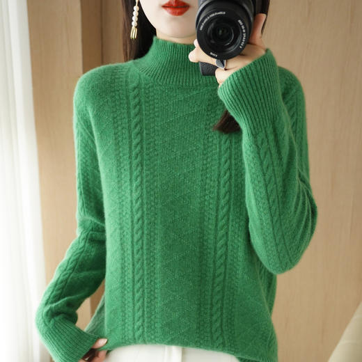 【清河羊毛羊绒专场】鹿展Z850 女士高领羊毛衫  商品图2