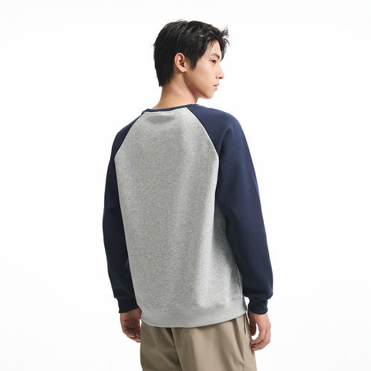 GXG男装秋季时尚撞色拼接套头圆领插肩袖男式长袖休闲卫衣K&C 商品图6
