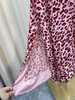 「断码清仓」粉紫半高领复古港风气质长袖豹纹裙 L码 ZFYY183 商品缩略图1