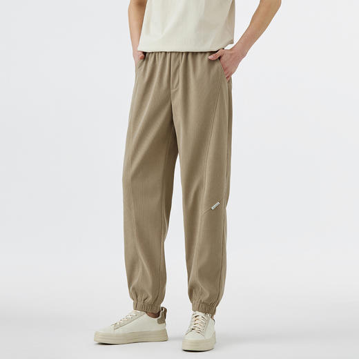 GXG男装【侧缝拼接】25夏季松紧腰抽绳舒适百搭男式束脚休闲裤K&C 商品图8