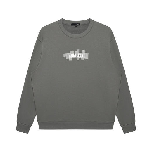 GXG男装【加绒保暖】冬季字母图案印花男式舒适圆领卫衣K&C 商品图2