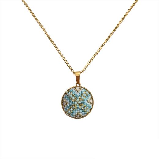 心艺手作：湖水青“努苏姆”项链 Moonshell Gold Nuusum Necklace in Teal 商品图2
