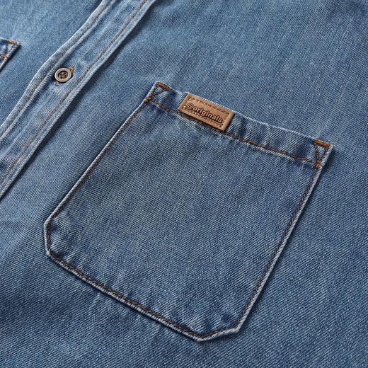 GXG男装25秋季经典百搭潮流复古简约翻领短款男式牛仔夹克上衣K&C 商品图9