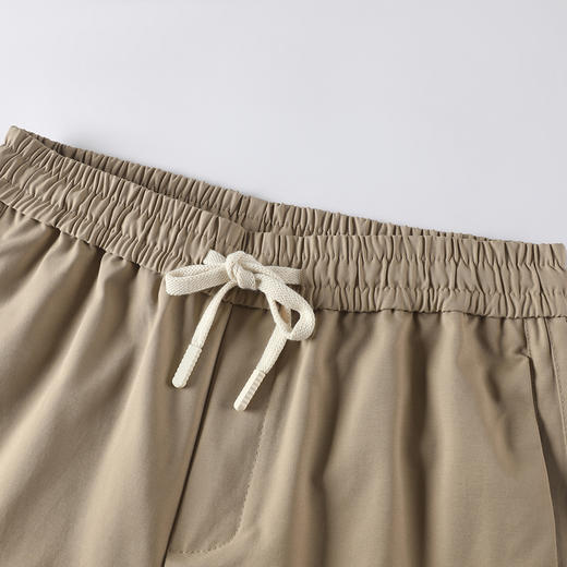 GXG男装25春季时尚贴布潮流系绳舒适松紧腰头直筒裤男式休闲长裤K&C 商品图11