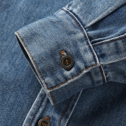 GXG男装25秋季经典百搭潮流复古简约翻领短款男式牛仔夹克上衣K&C 商品图11