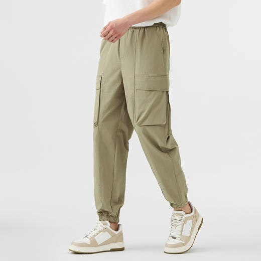 GXG男装【工装口袋】25夏季户外立体大贴袋松紧腰男式束脚休闲裤K&C 商品图9