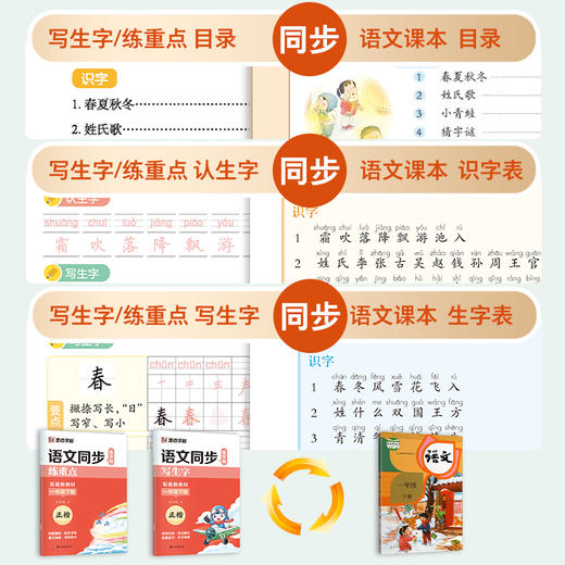 墨点小学生字帖一年级二年级三年级下册语文同步练字帖四五六年级上册练字专用每日一练人教版生字描红笔画笔顺正楷硬笔书法练字本 商品图2