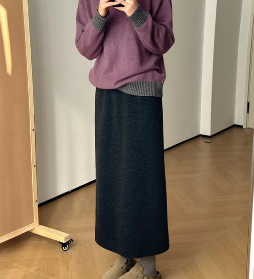 老米优品🎈秋冬神裙！含绵羊毛~《醋酸羊毛加绒H半身裙》显瘦又保暖~ 软糯手感+加绒内里，秋冬穿不冻腿！Q251215A 商品图0