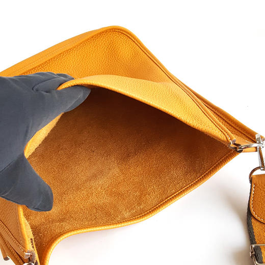 【95新】Hermes爱马仕黄色银扣Evelyne伊芙琳29单肩斜挎包女士111225NJS24 商品图1