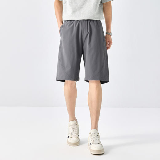 GXG男装25夏季时尚舒适松紧腰系绳运动休闲宽松百搭男式五分短裤K&C 商品图11