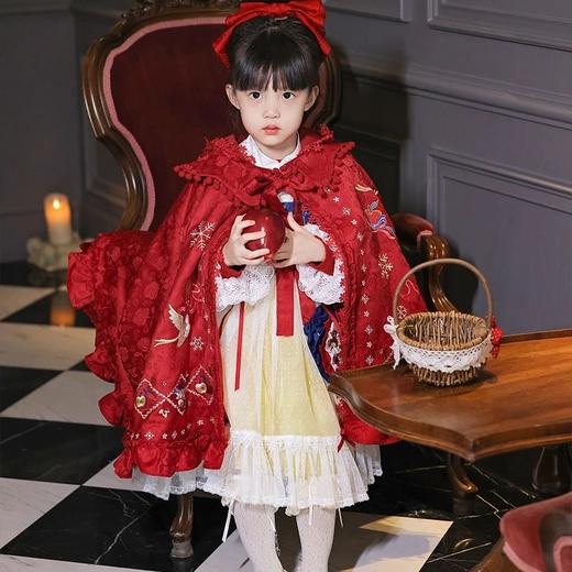 上新啦『舒栗·冬季新款』新中式汉服点亮冬日，加棉设计，古风典雅又不失童趣，一方一寸都是温柔的触碰，一针一线，都是爱的书写~斗篷/连衣裙/旗袍/裤子/裙子/马甲/外套 商品图2