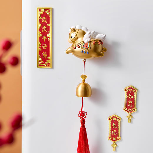 【故宫冰箱贴】跃马送福铃铛门铃冰箱贴文创马年吉祥物新年本命年礼物 商品图3