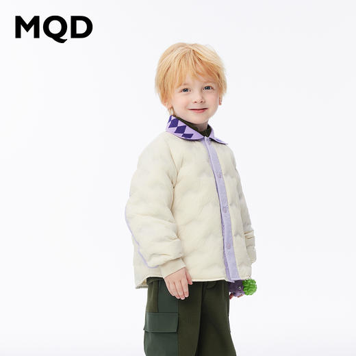 【秒】【MQD】男小童冬季轻便保暖趣味贴标翻领羽绒服 商品图0