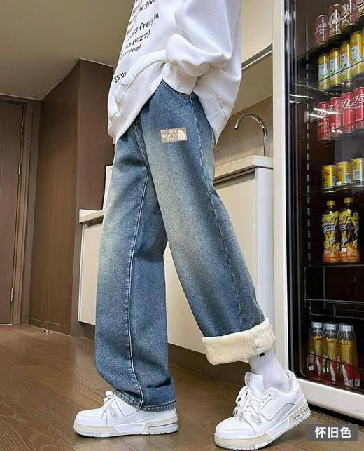 D121577加绒加厚水洗冬季新款柔软舒适牛仔裤 商品图1