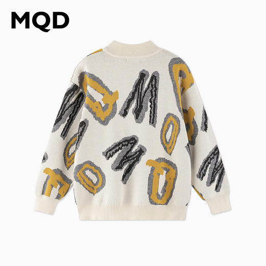 【秒2】【MQD】男童冬季潮酷满版字母活力半高领针织衫 商品图5