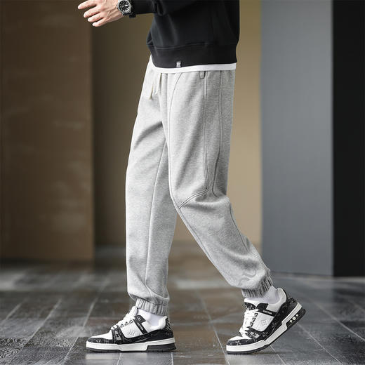 GXG男装25春季时尚潮流拼接设计户外运动百搭男式休闲束脚裤K&C 商品图6