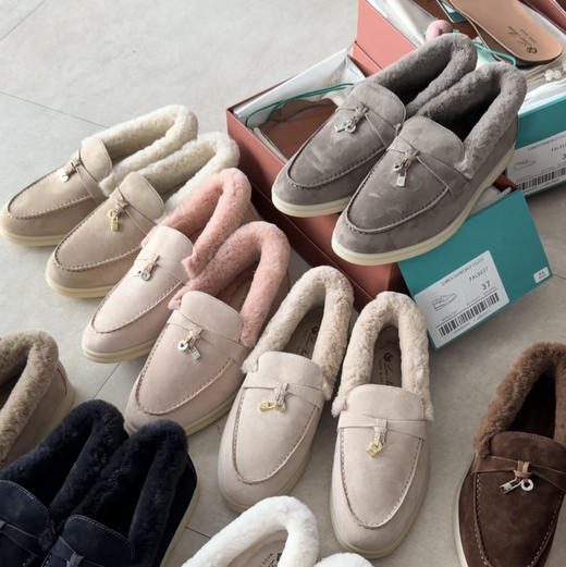 【奕虹心选】温暖松弛“皮草鞋”💕jin口羊反绒！！皮毛一体保暖乐福鞋 商品图2
