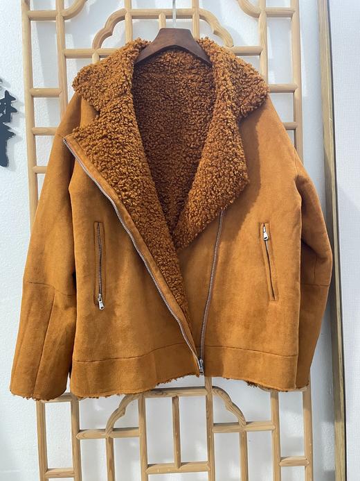 「断码清仓」优质复合仿羊羔毛皮毛一体大衣颗粒羊剪绒外套 L码 ZFYY229 商品图2