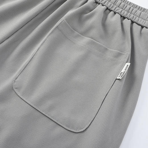 GXG男装25夏季舒适松紧腰系绳直筒裤纯色百搭薄款垂顺男式休闲裤K&C 商品图12