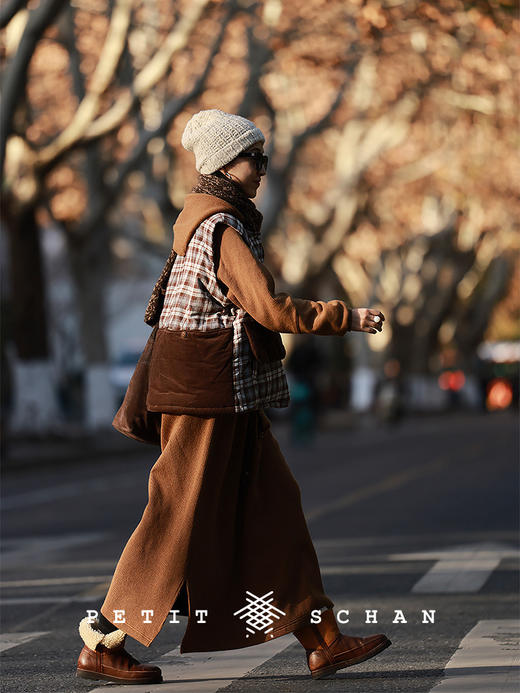 PETIT SCHAN小闪 CLO#997 Hazelnut 榛果 棉羊毛混纺罗纹连帽卫衣 商品图4