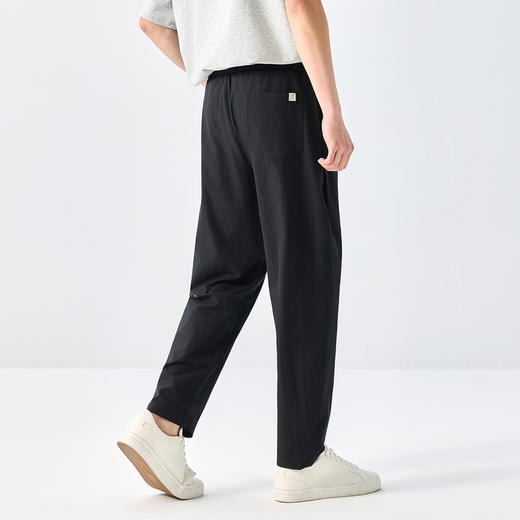 GXG男装25夏季时尚撞色系绳舒适松紧腰吸湿速干男式休闲直筒裤K&C 商品图3