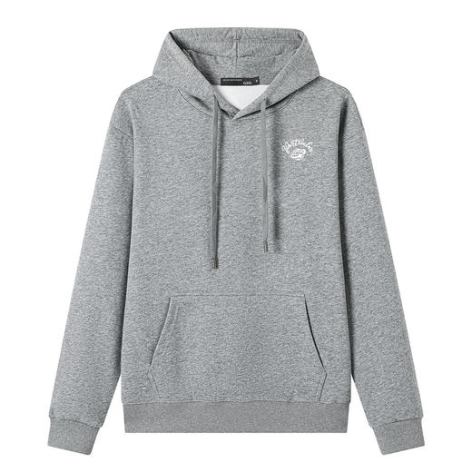 GXG男装25秋季时尚小地球印花通勤百搭日常休闲男式连帽卫衣K&C 商品图4