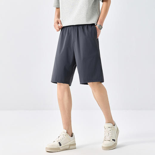 GXG男装25夏季时尚抽绳松紧腰薄款透气宽松休闲短裤男式五分裤K&C 商品图11