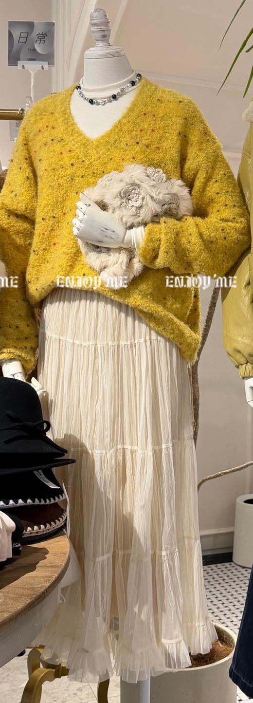 【门店同款】ENJOY冬季“暖冬软糖”温柔彩点毛衣 167743076 商品图2