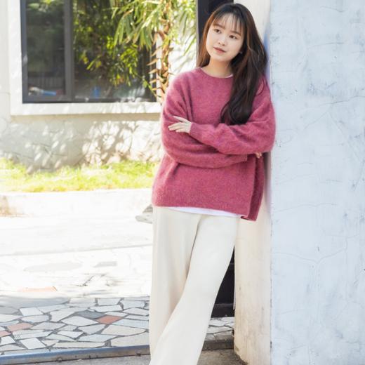 菜菜家花纱拉毛毛衣|绵羊毛+羊绒混纺，无缝一体，宽松版型，单穿叠搭都可 商品图6