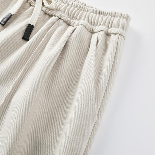 GXG男装25秋季时尚松紧腰系绳简约纯色百搭宽松直筒男式休闲裤K&C 商品图8