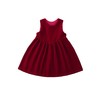 Hania2026年新年 女童新年丝绒无袖连衣裙秋冬新款宝宝韩版红色A字公主裙90-140★ 商品缩略图5