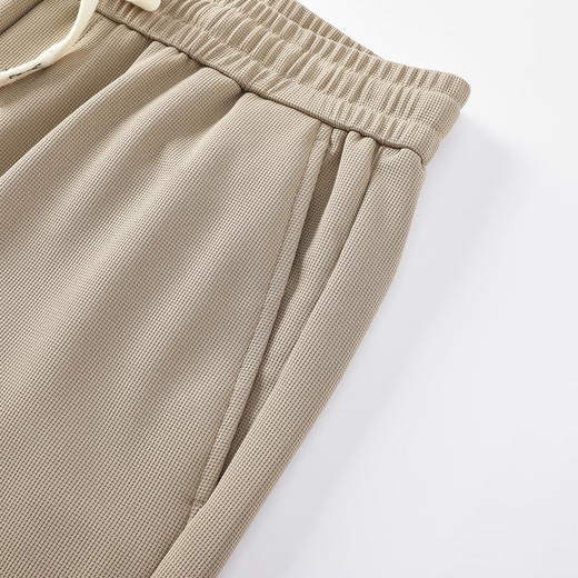 GXG男装25夏季时尚松紧腰系绳纯色百搭垂顺轻薄男式直筒休闲裤K&C 商品图12