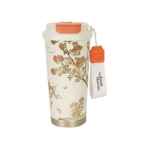 大英博物馆 东方梦境系列 双鹊传喜 便携咖啡保冷保温杯-典雅白 商品图4