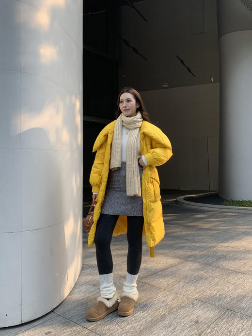 COMPLEMENTAIR 黄色束腰羽绒服 5800 商品图0