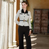 IWY/轻熟风撞色套装女秋冬收腰外套长裤两件套气质通勤职业装C1682+P2357 商品缩略图2